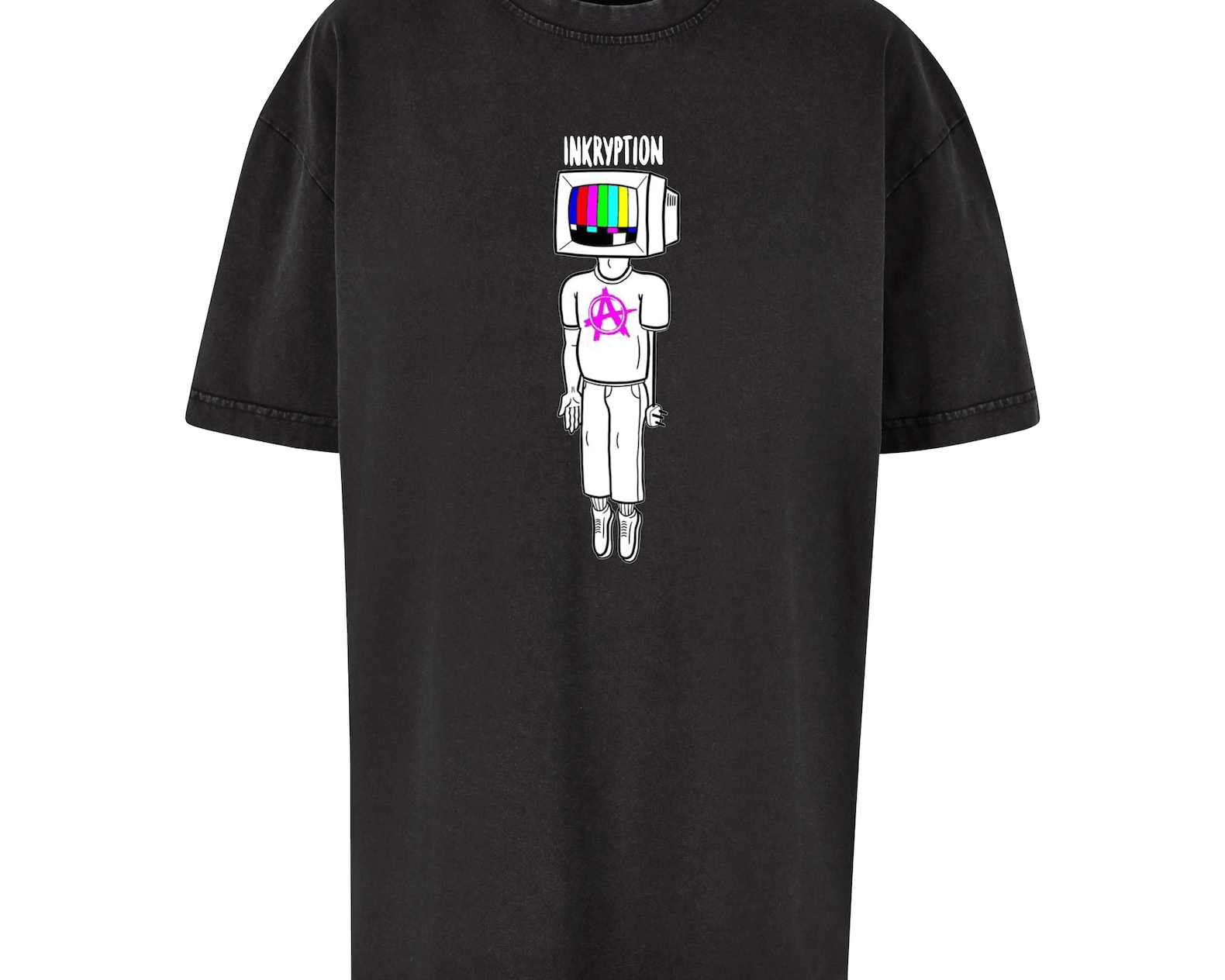 TTB - Retro Boy - Ladies Oversized Acid T-Shirt - Ink Stitch Press