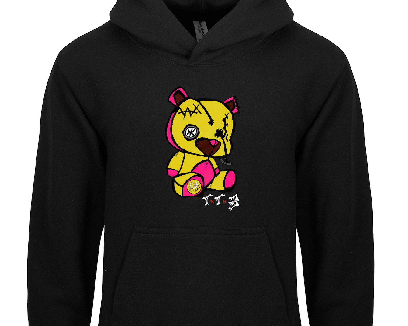 TTB - Yellow Bear - Kids Basics Hoodie - Ink Stitch Press