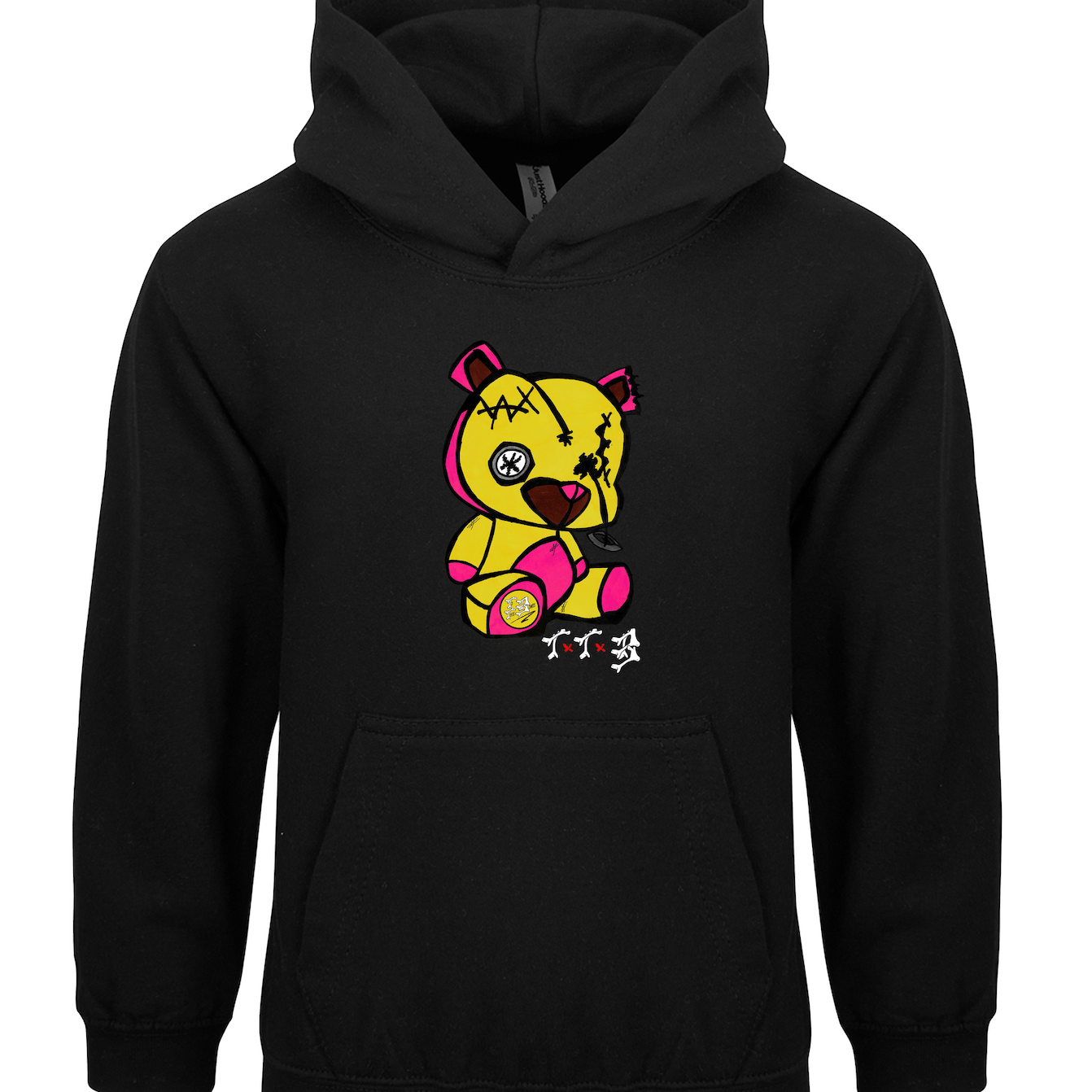 TTB - Yellow Bear - Kids Basics Hoodie - Ink Stitch Press