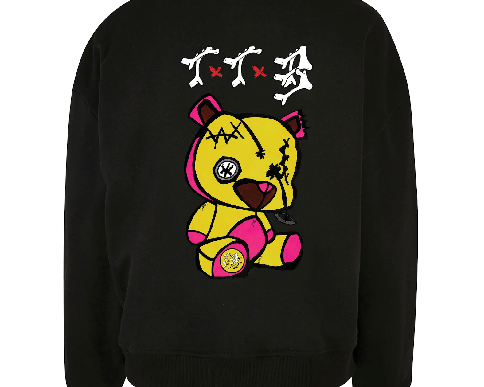 TTB - Yellow Bear - Ladies Premium Oversized Sweatshirt - Ink Stitch Press