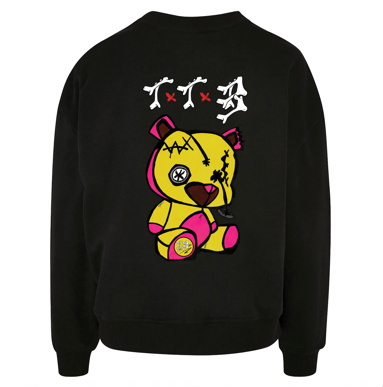 TTB - Yellow Bear - Ladies Premium Oversized Sweatshirt - Ink Stitch Press