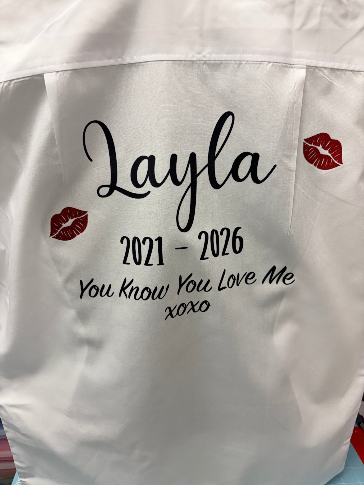 You Know You Love Me XOXO - Personalised Leavers Shirt - Ink Stitch Press