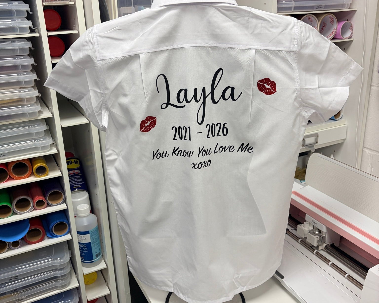 You Know You Love Me XOXO - Personalised Leavers Shirt - Ink Stitch Press