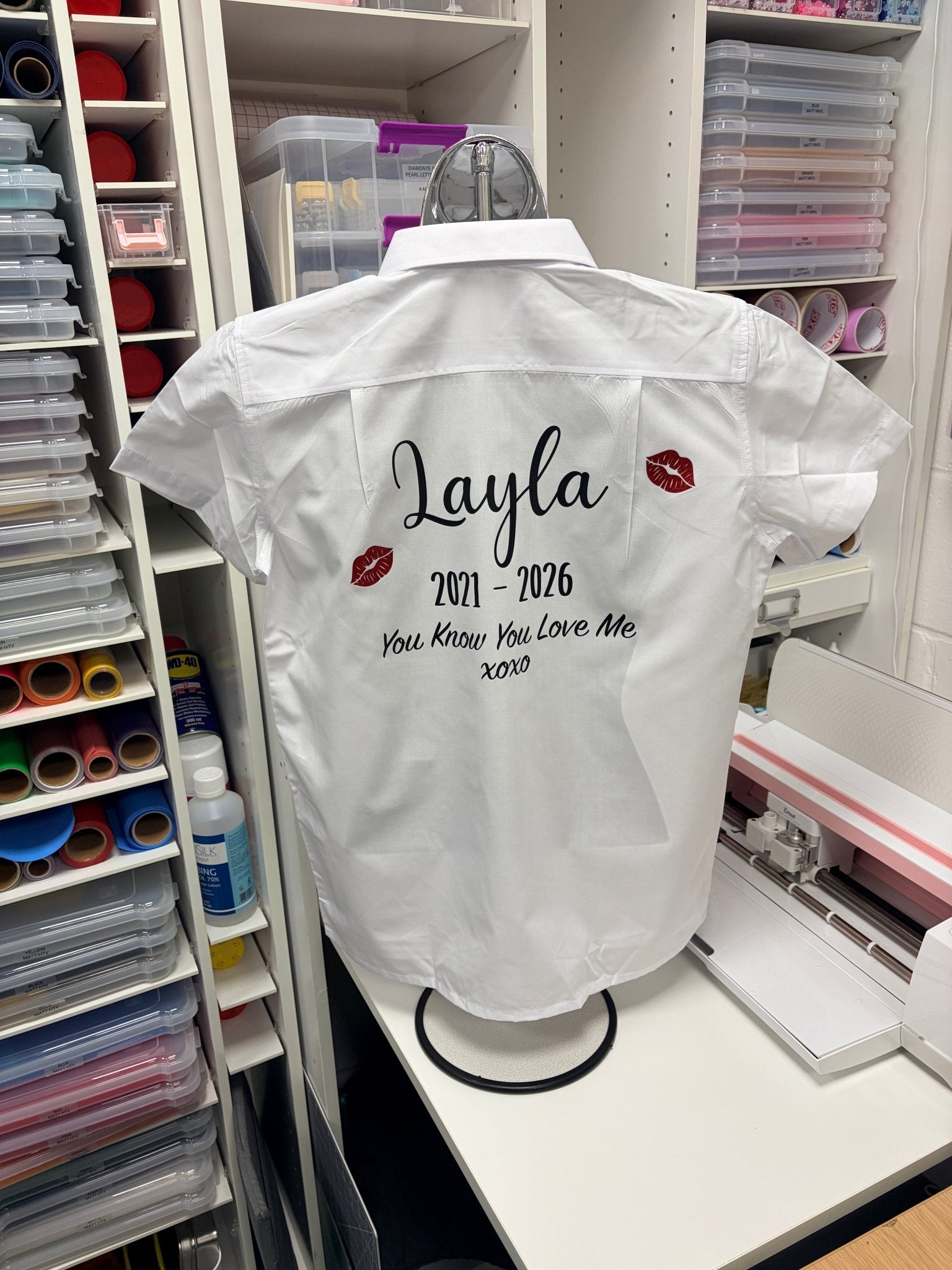 You Know You Love Me XOXO - Personalised Leavers Shirt - Ink Stitch Press